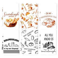 Hahafelt 6 Pcs Funny Sourdough Baking Kitchen Towels Gifts for Sourdough Bakers Lovers Decorative Dish Towels, Bread Maker Gifts Hand Tea Towel for Dining Kitchen16 x 24''