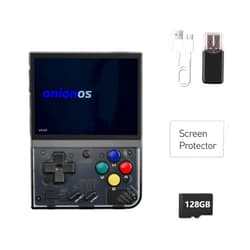 Bigarbee MIYOO Mini Plus 128GB OnionOS Preinstalled 3.5inches IPS 640*480 Screen Retro Portable Handheld MIYOO Mini+ Onion OS System (Purple Transparent)