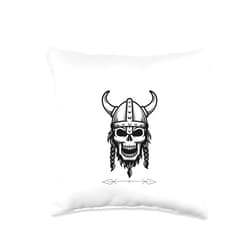 Meako Gifts Viking Skull Throw Pillow, 16x16, Multicolor
