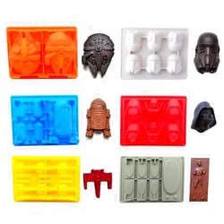 FantasyBear Star War Shaped Mold,Set of 6 Silicone Flexible Molds for Star Wars Lovers Robots Birthday Cake Decoration Candy Molds Chocolate Molds Soap Molds Baking Molds Jello Molds (6pcs Set)
