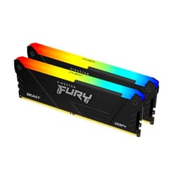 Kingston FURY Beast 64GB (2x32GB) 3200MT/s DDR4 CL16 Desktop Memory Kit of 2 | Intel XMP | AMD Ryzen | Plug n Play | RGB Infrared Syncing | KF432C16BB2AK2/64
