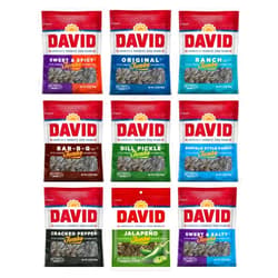 Generic DAVID Sunflower Seeds Variety Pack, 9 Flavors, 5.25 oz per Bag, 9 Count