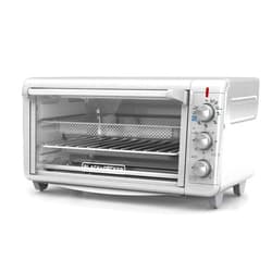 BLACK+DECKER 8-Slice Crisp 'N Bake Air Fry Toaster Oven, TO3265XSSD, 5 Cooking Functions, 60 Minute Timer, Stainless Steel