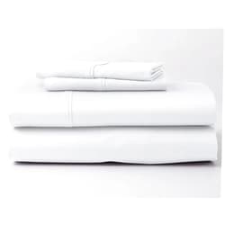Maayu String Wyoming King Size Luxury 1000 Thread-Count 100% Egyptian Cotton Bed Sheets Sheet Set Sateen Weave for Soft & Silky Feel Long Staple Cotton 18 Inch Deep-Pockets - Wyoming King, White