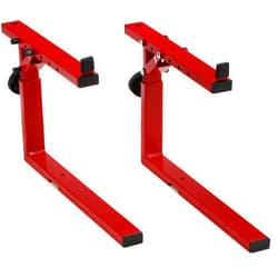 K&M Konig & Meyer 18811.000.76 Keyboard Stacker | Compatible w/K&M Omega Table Style Stand | Add Keyboard, Laptop, Midi Controller, Mixer | Height/Tilt/Width Adjustment | Steel | German Made | Red