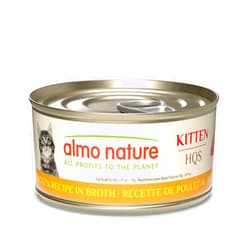 almo nature HQS Natural Wet Cat Food Chicken Recipe in Broth - Kitten, Grain-Free, 2.47 oz (Pack of 24)