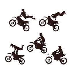 Thovorrnl Dirt Bike Decals Motorcycle Wall Stickers, Motocross Sports Murals Wallpaper Decor for Boys Teens Playroom Bedroom Living Room Home Decoration
