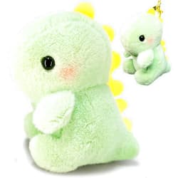 Kawaite Fat Dinosaur Stuffed Animals, Dino Kawaii Plush Toy for Girls and Boys, Soft Dinosaur Plush Toys Keychain, Small Dinosaur Plushies, Mini Stuffed Animal for Kids, Goodie Bag Stuffers (Light Green)
