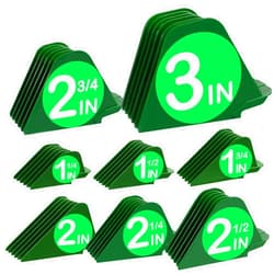 PRIMBARBER 3 Inch Large Clipper Guards, XL Clipper Guards with 8 Cutting Lengths from 3in & 2.75in & 2.5in & 2.25in & 2in & 1.75in & 1.5in & 1.25in Fits Most Wahl Full Size Hair Clippers (8pcs Green 3 Inch)