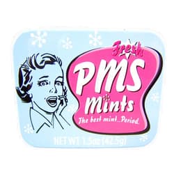 Boston America Fresh PMS Mints Tin Period Peppermints Gag Gift