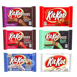 The Hershey Company Hershey's KitKat 6 Bars Variety Assortment Mix Bundle Pack Chocolate Candy Singles - Milk - Dark- Mint - Mocha - Strawberry - Blueberry Muffin, 1.5 ounces