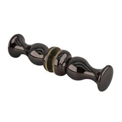 BRIXWELL K-COLBTB-GM Colonial Glass Door Knob Back to Back Mount Black Nickel