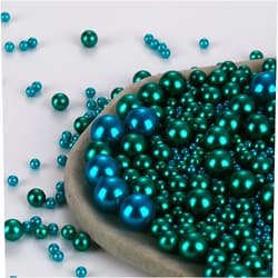 CrzBeadss 1000PCS Assorted Pearls Beads No Holes, 3-10mm Crafts No Hole Pearls, Green Loose Pearls Beads, Round No Hole Pearls for Vase Fillers, DIY, Table Scatter, Wedding, Birthday Party, Home Decoration