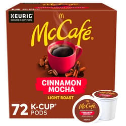 McCafe Cinnamon Mocha, Single Serve Coffee Keurig K-Cup Pods, Flavored Coffee, 72 Count Cinnamon Mocha 72 Count (Pack of 1)