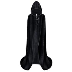 Spooktacular Creations Halloween Women Hooded Cloak, Long Hooded Black Cape Adult, Velvet Cloak Women for Halloween Party
