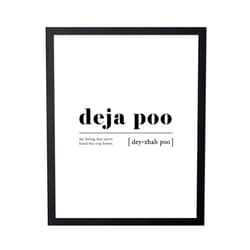 Poster Master Vintage Typography Poster - Retro Dictionary Print - Definition of Deja Poo, Book Page, Funny - Gift for Artist, Friend - Wall Decor for Home, Dorm, Bathroom, 11x14 Black Framed