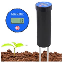 LUVCOSY Digital Soil pH Meter, Industrial Grade Soil pH Tester with Calibration-Free LCD Display, High Accuracy Soil pH Pen, Soil pH Monitor for Garden, Lawn, Plant (Black)