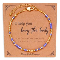 GINAZL Morse Code Bracelet: I'll Help You Bury the Body, Friendship Bracelet Couple Bracelets Birthday Gifts for Women