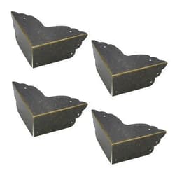 Mcredy 4 Pack Corner Protectors Metal Bronze Box Corners Decorative 2.8x2.8x1.2
