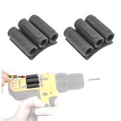 Spider Tool Holster - BitGripper v2 - Pack of Two - High Strength 3M Adhesive Drill add-on for Easy Access to six Driver bits on The Side of Your Power Drill or Driver!