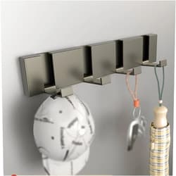 IRUGS Coat Hooks for Wall, Coat Hanger Wall Mount, Coat Rack Wall Mount with Invisible Hook, Wall Hanger for Entryway, Bathroom, Living Room, Bedroom(Gray,31cm/12.2in)