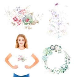 FULANSI Flower Iron on Transfer Stickers Flower Butterfly Iron on Decals Heat Transfer Stickers Spring Summer Iron on Appliques for T Shirt Jeans Jackets Pillow DIY Art Decoration 3PCS
