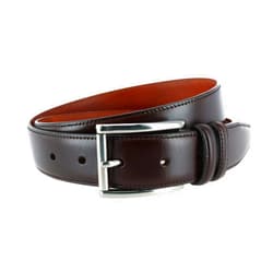 Trafalgar Men's Lorenzo 32mm Dropped Edge Leather Dress Belt
