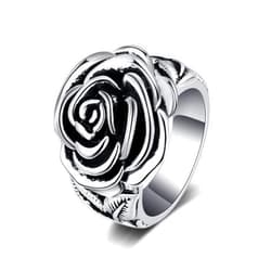 IDesign Rose Ring Retro Grunge Y2k Vintage Flower Ring For Women Mens