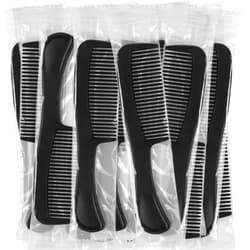 HQSLsund 60 Pack Combs Individually Wrapped, Widen Combs In Bulk Individually Wrapped,Bulk Combs For Homeless Individually Wrapped For Hotel,Airbnb,Shelter/Homeless/Nursing Home/Charity(Black,60)