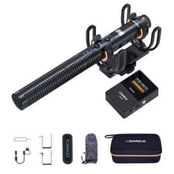 Comica VM30 Wireless Shotgun Microphone for Camera - Super Cardioid 3.5mm/USB-C Analog/Digital Output Video Mic for DSLR, Camcorder, PC, and Android Smartphones - Ideal for Youtube, Podcast, Interview