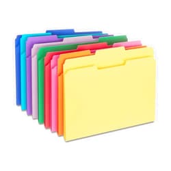 HiTouch Business Services HiTouch TR576937/576937 Reinforced File Folder 1/3 Cut Letter Size Assorted Colors 250/Box