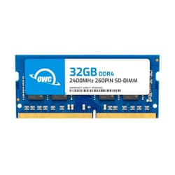 OWC 32GB DDR4 2400 PC4-19200 CL17 2Rx8 260-pin 1.2V Non-ECC SODIMM Memory RAM Module Upgrade for Select Laptops or All-in-One Systems