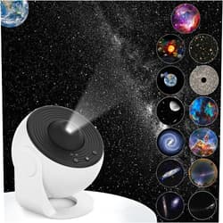 VanSmaGo Galaxy Projector, 13 in 1 Planetarium Star Projector Realistic Starry Sky Night Light with Solar System Constellation Moon for Kids Adults Bedroom Ceiling Home Theater Living Room Decor