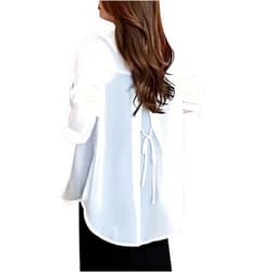 Generic Summer Chiffon Shirt Sun Chiffon Blouse Lightweight 2024 New Summer Long Sleeve Blocking Shirts Tops Layering Blouse