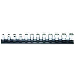 TRUSCO Yamashita Industrial Research Laboratory Koken Z-EAL 3/8 (9.5 mm) SQ. Hex Socket Rail Set, 12 Pieces, RS3400MZ/12