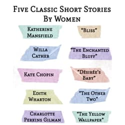 Charlotte Perkins Gilman,Kate Chopin,Willa Cather,Edith Wharton,Katherine Mansfield,Grace's Giant Print Books Five Classic Short Stories By Women: Giant Print Book for Low Vision Readers