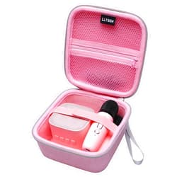 L LTGEM LTGEM Kids Mini Karaoke Machine Case for YLL/for IROO/for Kinglucky/for OUTUVAS/for VERKB Portable 2 Microphones Storage Bag, Pink (Case Only)