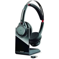 Plantronics B825 Voyager Focus Bluetooth USB Headset - Featuring Active Noise Cancellation f/Mobile Professionals - Upto 12 Hours of Talktime with 30 MTS. of Range (Single Pack)