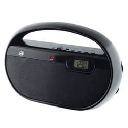 GPX, Inc. R602B Portable AM/FM Radio with Digital Clock and Line Input (Black)