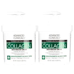 Advanced Clinicals Collagen Cream Body Lotion & Face Moisturizer W/Vitamin E | Skincare Moisturizing Collagen Lotion For Women, Men, Hand, & Neck Improves Look Of Crepey Skin & Uneven Dry Skin, 2pc