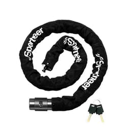 Sportneer Bike Lock: 8mm Thick High Security Anti Theft Bike Chain Lock with 2 Keys- 3.2/4ft Long Heavy Duty Anti-Cut Bicycle Lock for Bike, Motorcycle, Bicycle, Door, Gate, Fence, Grill