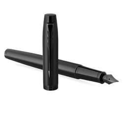 Parker IM Fountain Pen | Matte Black with Black Trim | Fine Point with Blue Ink Cartridge | Gift Box Fine Nib Matte black