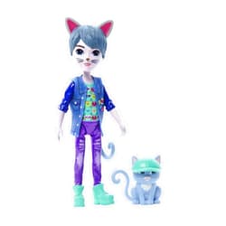 Format: Toy Enchantimals HNT59 Small Doll and Figurine Cole Gala Enchanted Cat (15 cm) and Friend Cat Claw, Collectable, Children's Toy, from 4 Years,