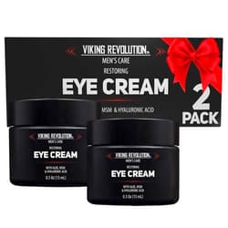 Viking Revolution Natural Eye Cream for Men - Mens Eye Cream for Anti Aging, Dark Circle Under Eye Treatment.- Men's Eye Moisturizer Wrinkle Cream - Helps Reduce Puffiness, Under Eye Bags and Crowsfeet 2 Pack