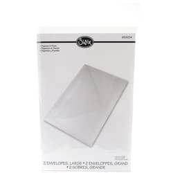 Sizzix, Multi Color, Plastic Envelopes , 2 Pack, One Size, 6.25-Inch by 9-Inch
