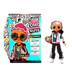 L.O.L. Surprise! LOL Surprise OMG Guys Fashion Doll Cool Lev with 20 Surprises, Poseable, Including Skateboard, Outfit & Accessories Playset - Gift for Kids & Collectors, Toys for Girls Boys Ages 4 5 6 7+ Years Old