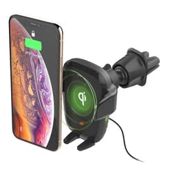 iOttie Auto Sense Qi Wireless Car Charger - Automatic Clamping Wireless Charging CD Slot & Air Vent Phone Mount Combo for Google Pixel, iPhone, Samsung Galaxy, Huawei, LG, and other Smartphones