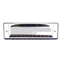 SUOFEILAIMU-PHONE CASE SUOFEILAIMU Diatonic 10 Holes Harmonica Mouth Organ Instrumento Harmonica Key C Musical Instrument (Color : Silver)