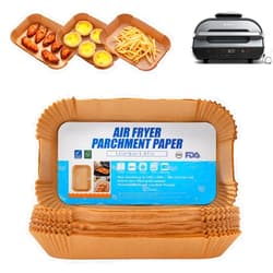 Ecfvtp Air Fryer Liners For Ninja Foodi XL Smart FG551 6-in-1 Indoor Grill,100PCS Rectangular Air Fryer Disposable Paper Liner, Suitable for Ninja Foodi XL Smart