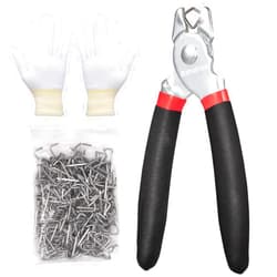 Spurtar Straight Hog Ring Pliers Kit with 500pcs 3/4